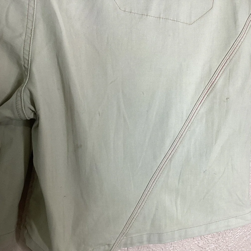 Pulp Women's Khaki Tan Cargo Shorts Raw Edge Utility Gorpcore Zip Pocket Size 10